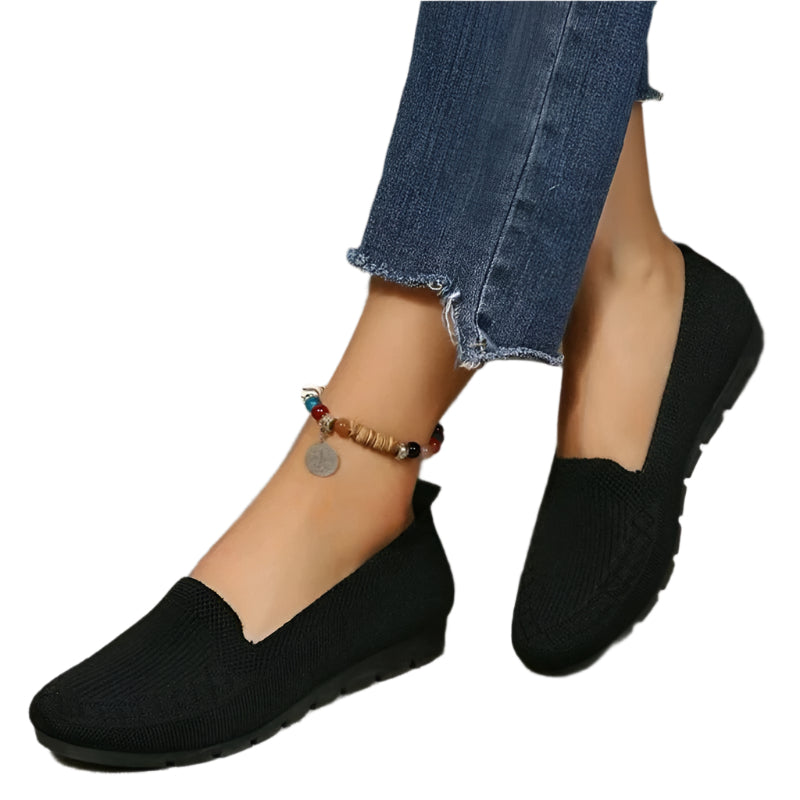 Casual Mesh Flats Shoes Fashion Solid Color Round Toe Loafers Cozy Lazy Shoes For Women