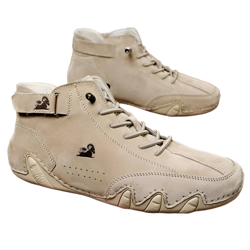 Men Ankle Boots Autumn Winter Suede Velcro Shoes Fashion Lace-up Sneakers