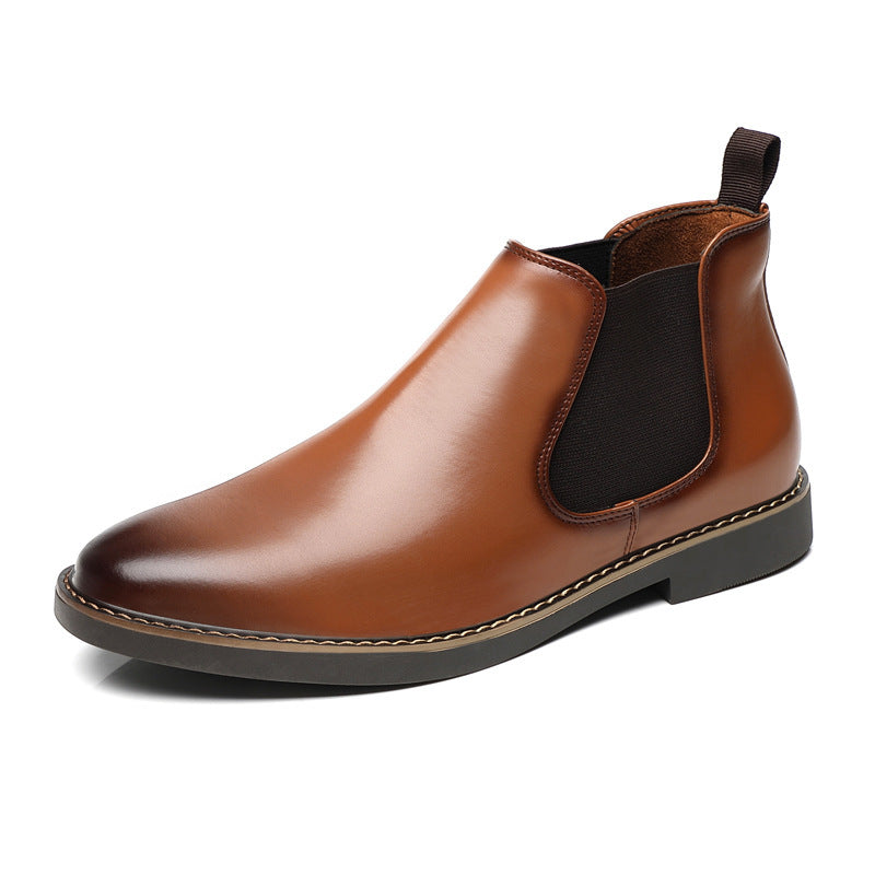 Autumn Winter Spring Elastic Chelsea Boots For Men