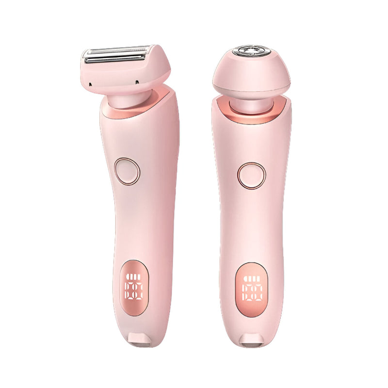 USB Rechargeable Trimmer With Two Removable Trimmer Heads Women's Body Leg Armpit Pubic Hair Intimate Razor Shaver For Hair Removal