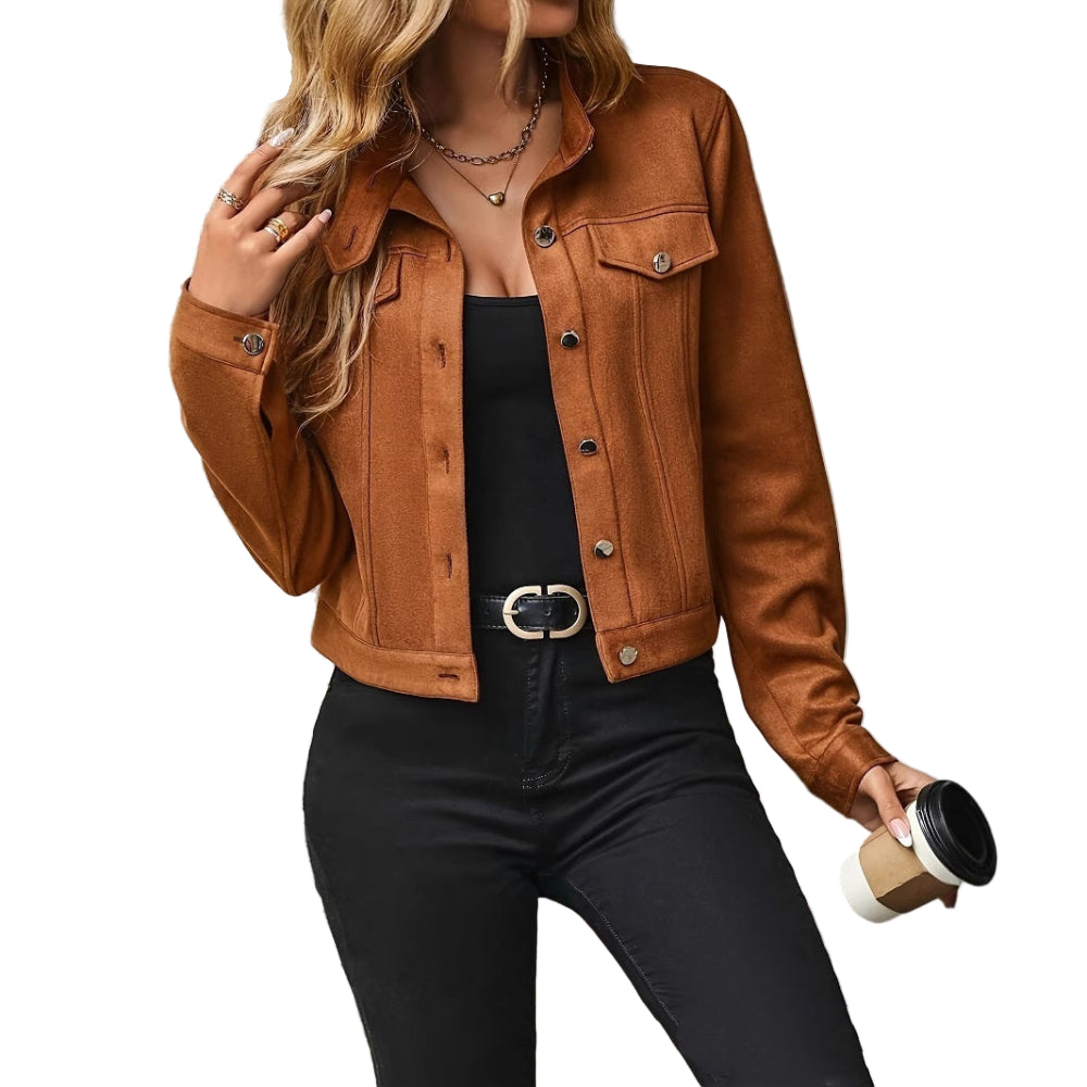 Women's Casual Cropped Autumn Jacket