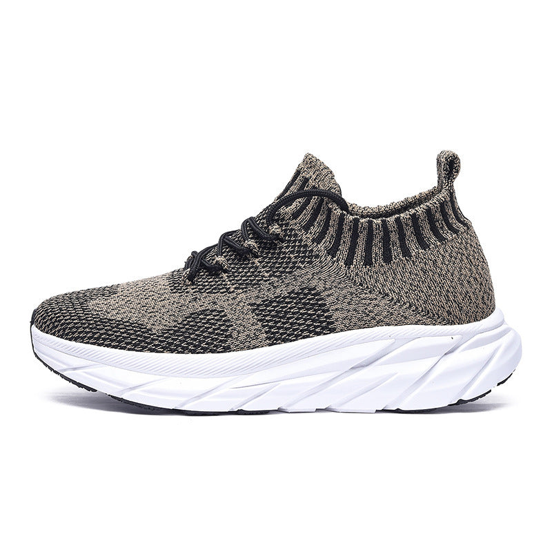 Men's Plus Size Flyknit Height Increasing Leisure Sneakers
