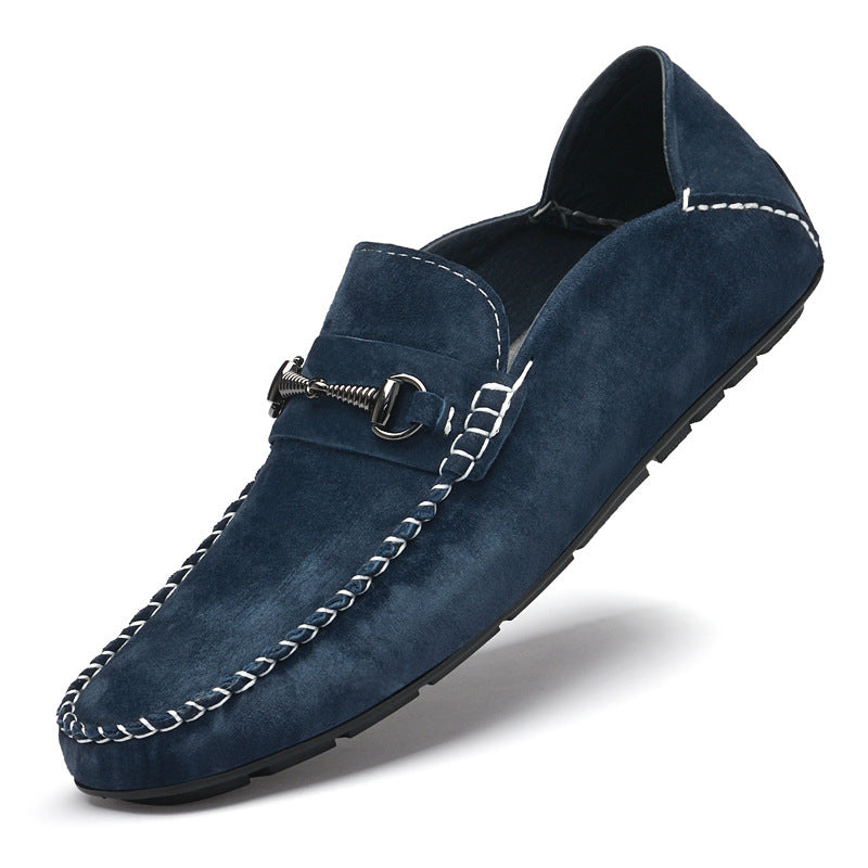 Men's Suede Leather Loafers Breathable Casual Shoes