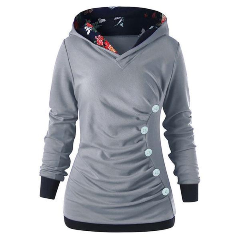 Women's Casual Fashion Solid Color Pullover Hoodie