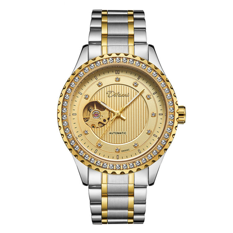 Men's Double Hollow Mechanical Watch Diamond High-End