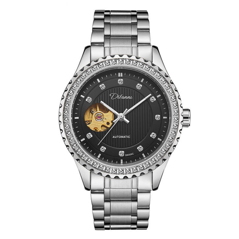 Men's Double Hollow Mechanical Watch Diamond High-End