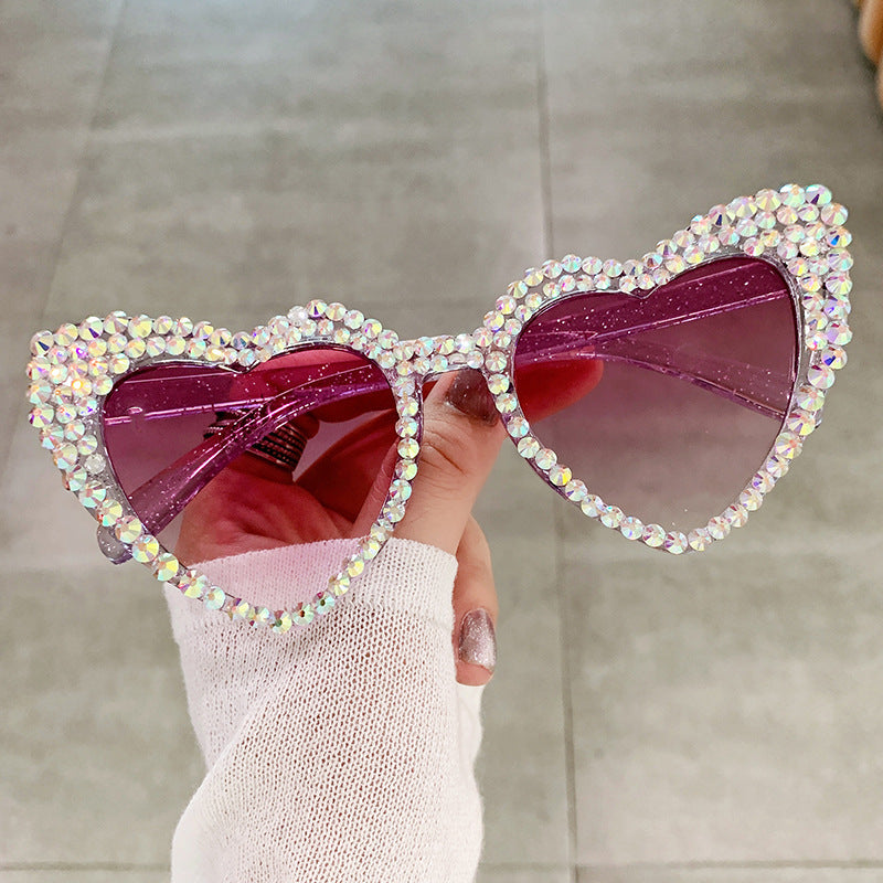 Women's Female Cute Cat Eye Heart-Shaped Sunglasses