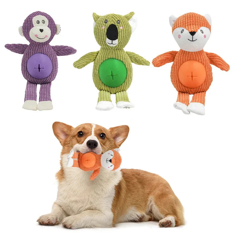 Animal-Shaped Stuffed Toy For Dog Bite Resistant Pet Supplies.