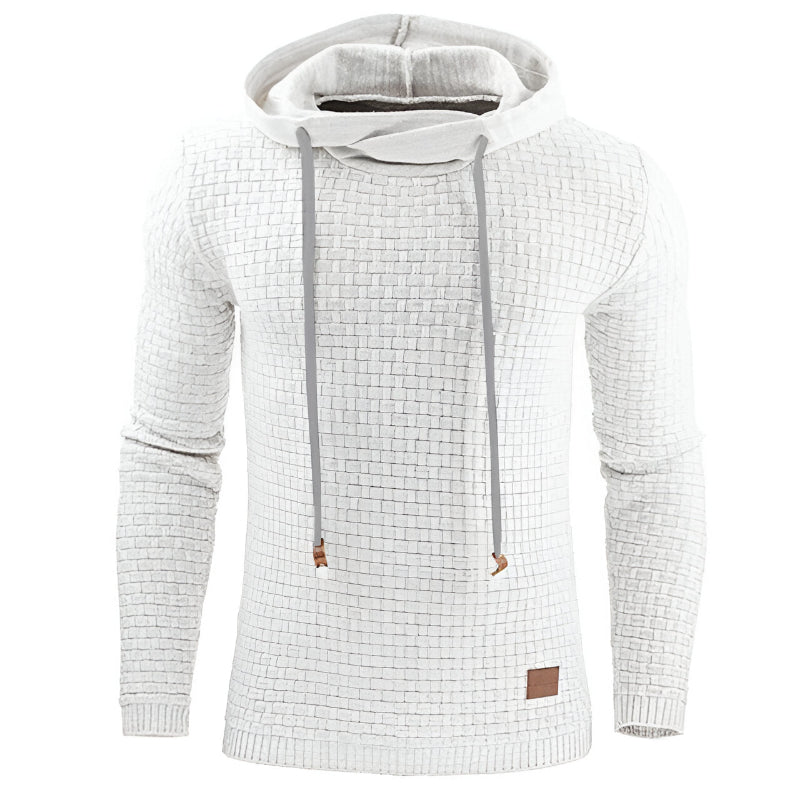Men's Jacquard Sweater Long-Sleeved Hoodie Sweatshirt