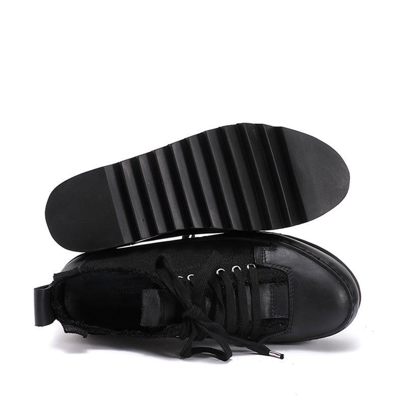 Niche Design Leather Canvas Breathable Handmade Shoes