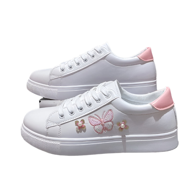 Women's Flat Low-Top Butterfly Sneakers