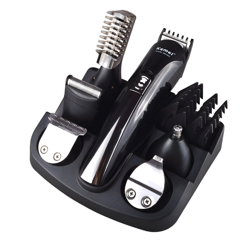 Kemei 6 in 1 Rechargeable Hair Beard Styling Trimmer Grooming Kit
