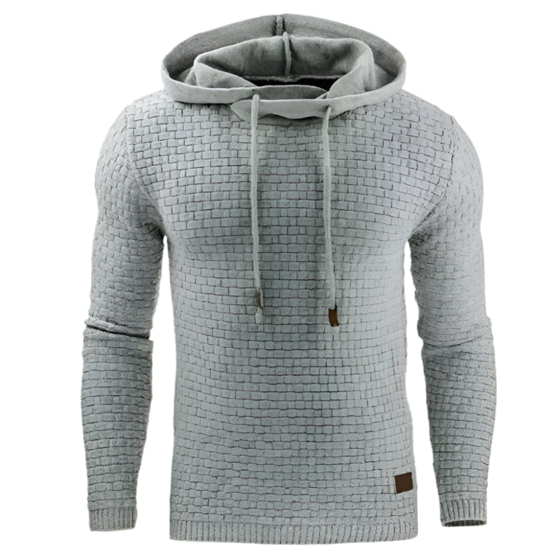 Men's Jacquard Sweater Long-Sleeved Hoodie Sweatshirt