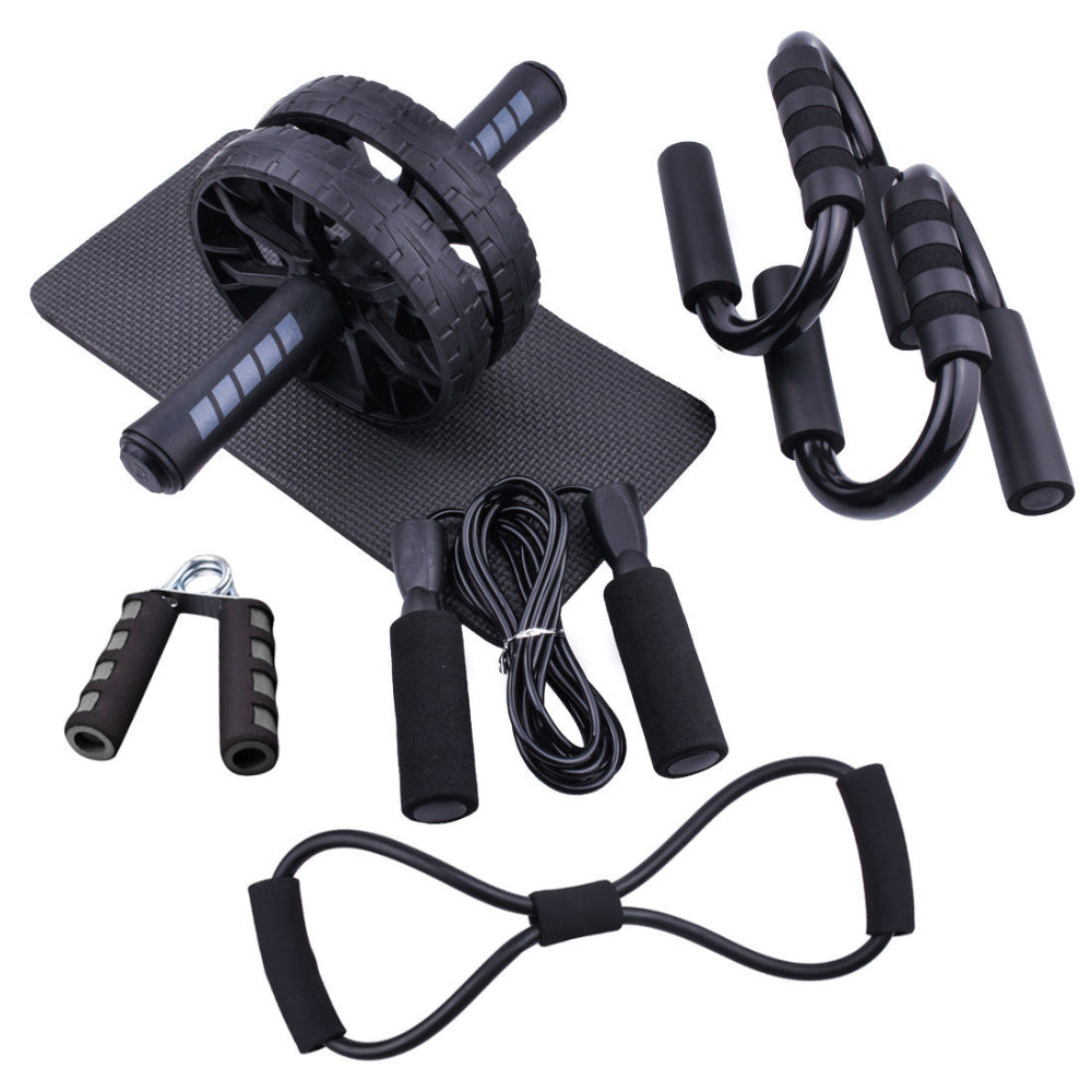 Multifunctional Household Abdominal Wheel Seven-Piece Fitness Workout At Home Set.