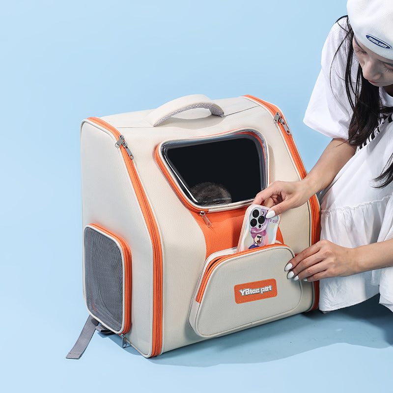 Pet Trolley Bag Panoramic Model Large Capacity Cat Dog Backpack