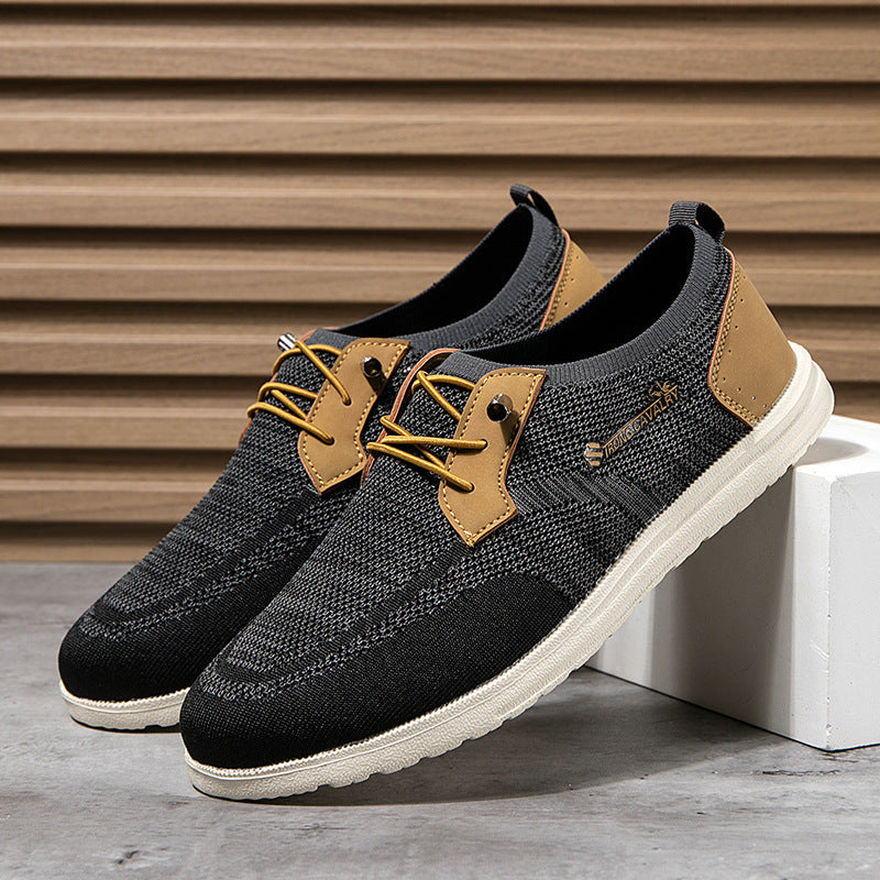 Casual Slip-On Mesh Shoes Lightweight Breathable Loafers Men Walking Running Sports Shoes