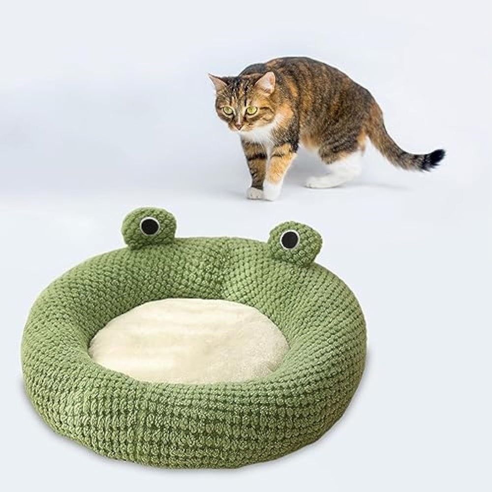 Cartoon Frog Shaped Cute Comfortable Cat Dog Pet Bed.