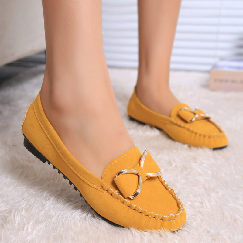 Fashion Bowknot Flats Shoes Women Casual Solid Loafers Cozy Summer Shoes