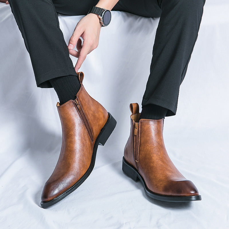 Fashionable Retro Autumn And Winter Men's Short Boots