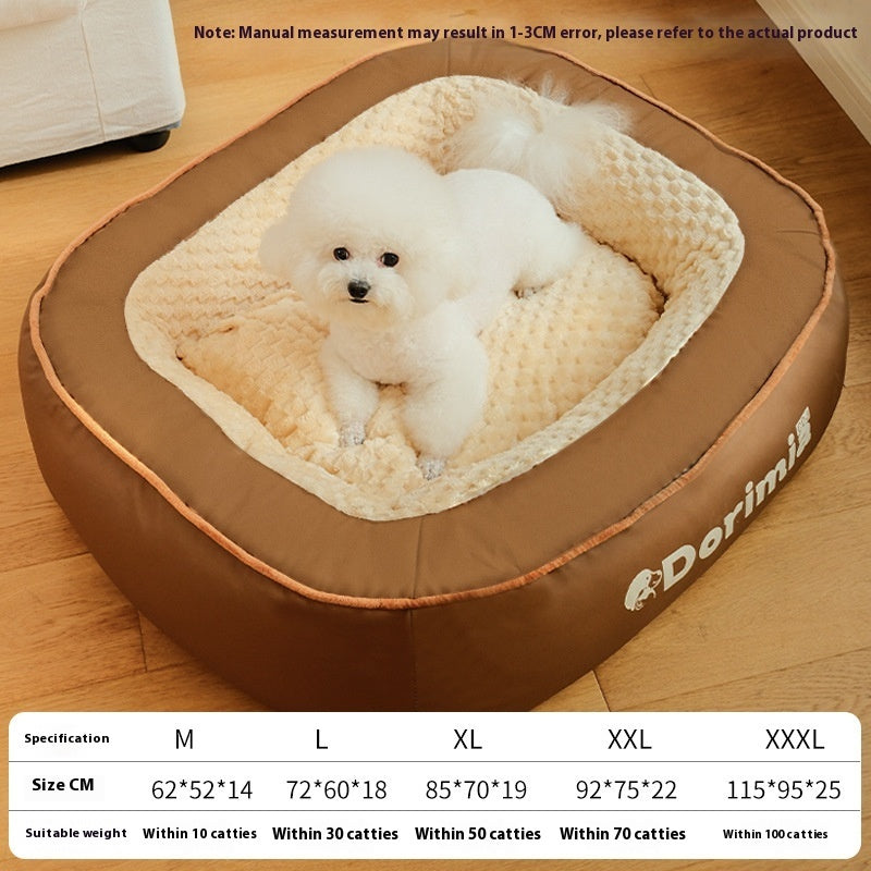 Winter Warm Kennel Pet Dog Cat Bed With Removable And Washable Bottom