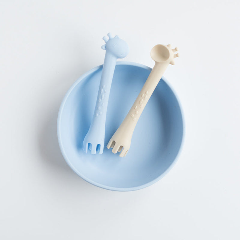 Bowl & Cutlery Feeding Set For Kids