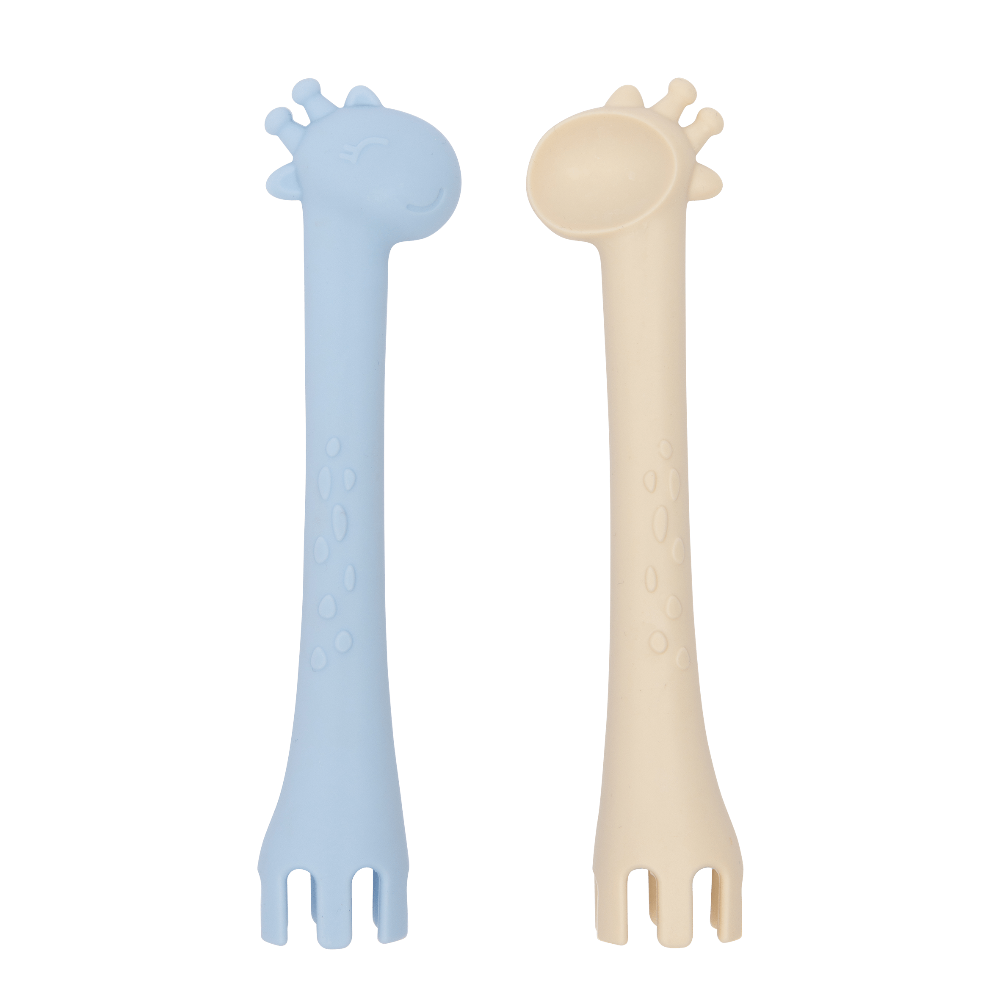 Feeding Set With Bowl & Giraffe Forks