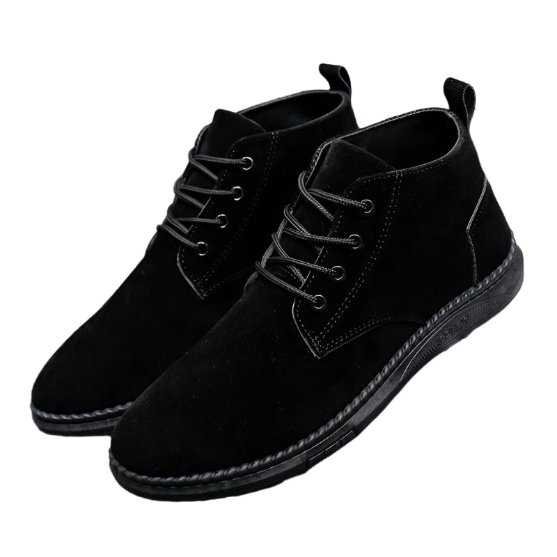 High-Top British Men's Casual Leather Shoes