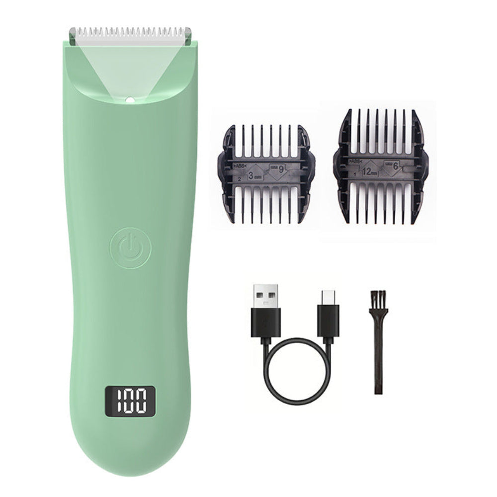 Men's Electric Groin Private Parts Versatile Body Hair Trimmer With Two Guiding Combs