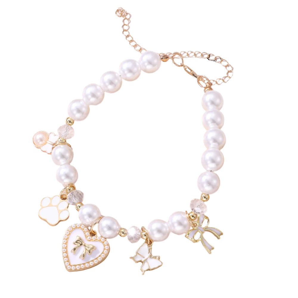 Pearl Pet Cat Dog Necklace.