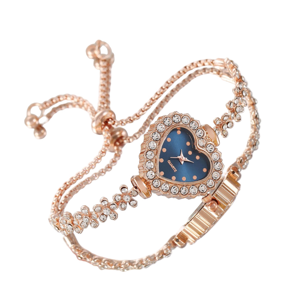 Flower Chain Diamond-Embedded Women's Elegant All-Match Watch