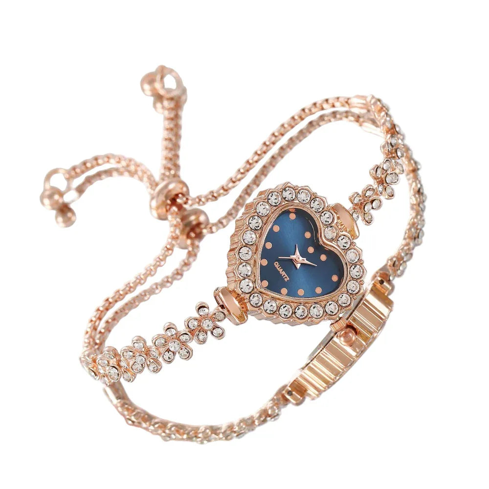 Flower Chain Diamond-Embedded Women's Elegant All-Match Watch