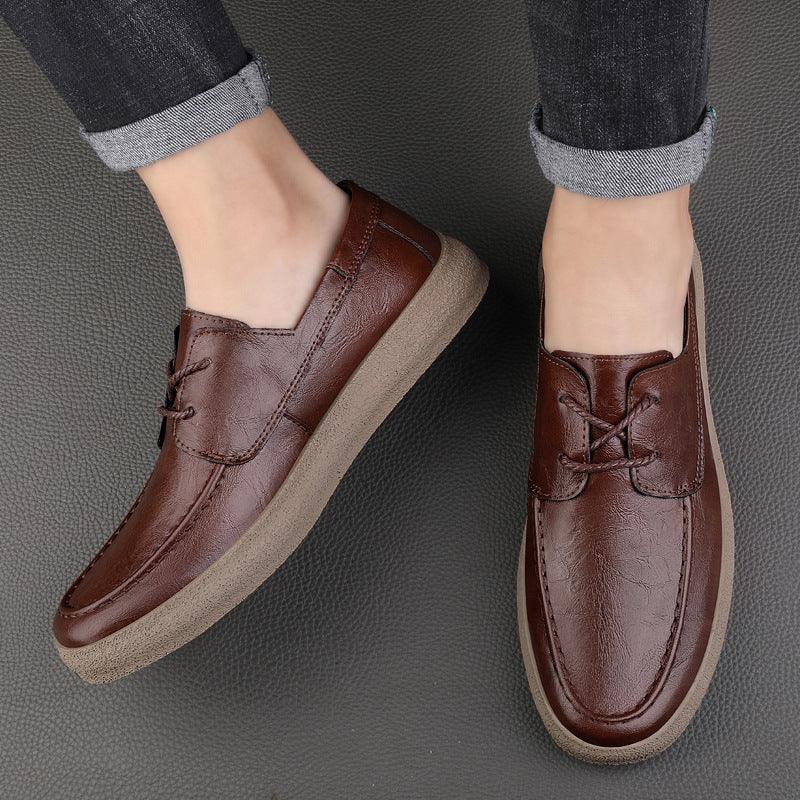 Men's Breathable Loafers Casual Retro Leather Shoes