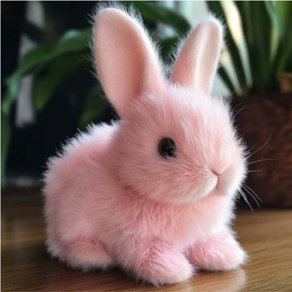 Creative Realistic Fluffy Plush Rabbit Toy For Kids