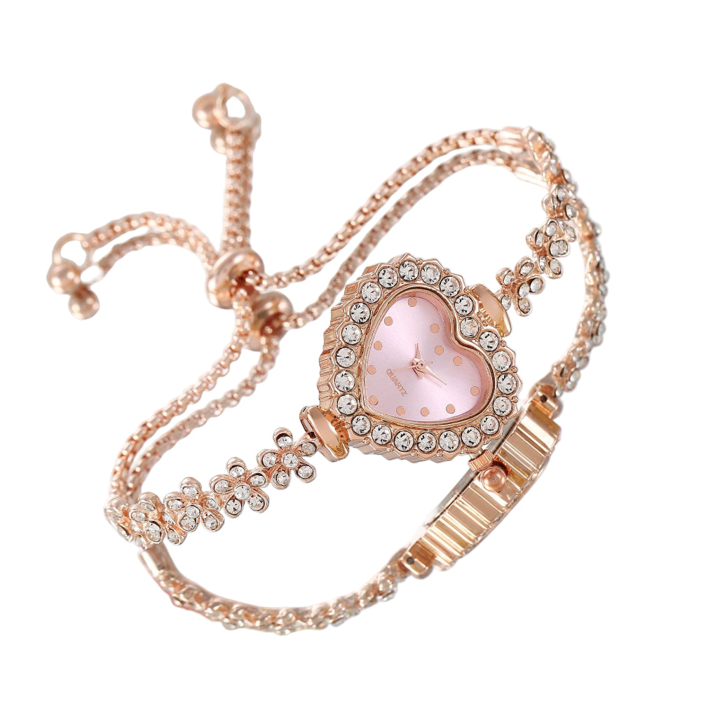 Flower Chain Diamond-Embedded Women's Elegant All-Match Watch