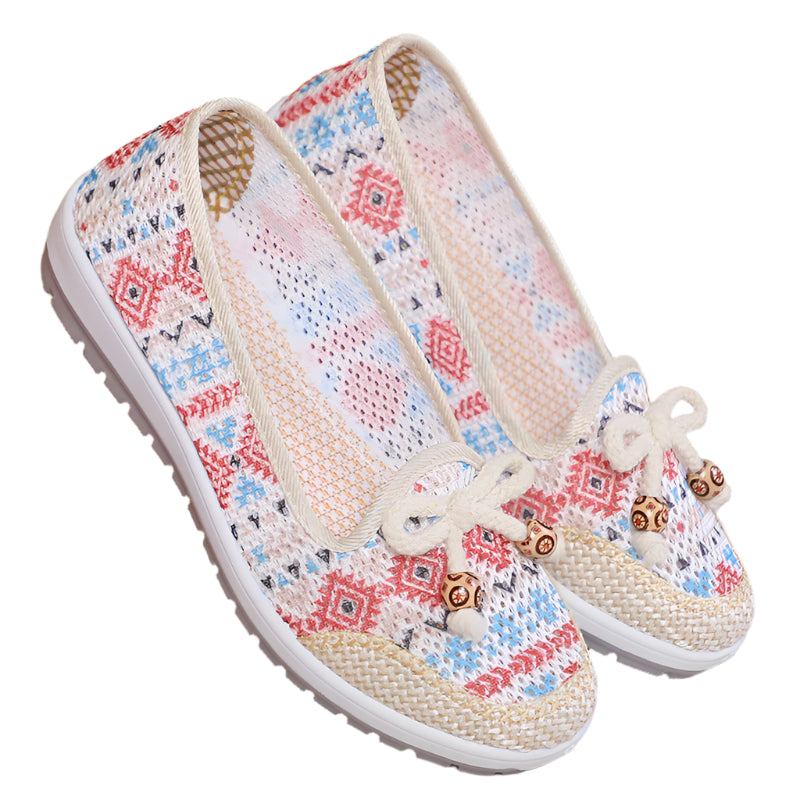 Women's Soft-Soled Non-Slip Loafers Breathable Hollow Cloth Shoes