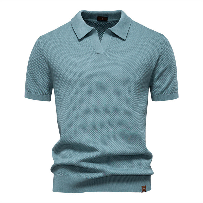 Men's Woolen Summer Short Sleevee Polo Shirt