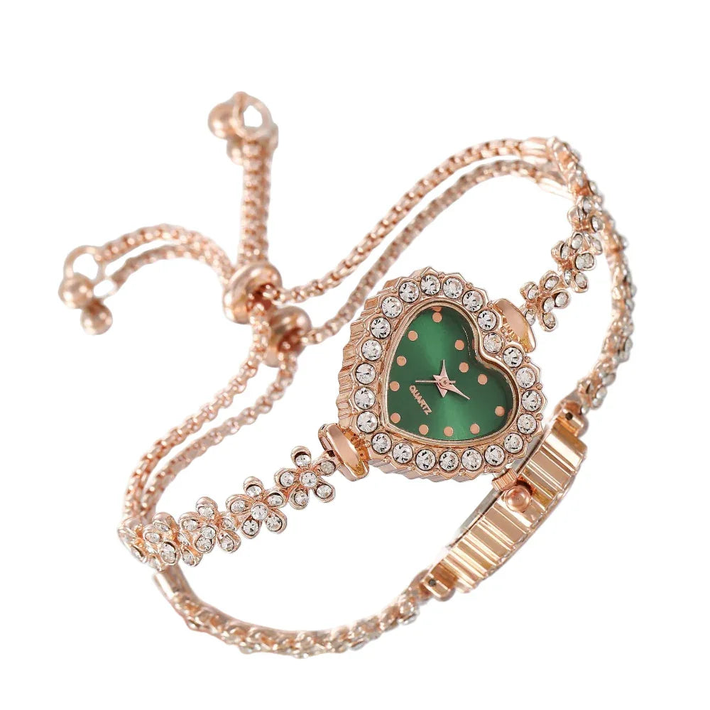 Flower Chain Diamond-Embedded Women's Elegant All-Match Watch