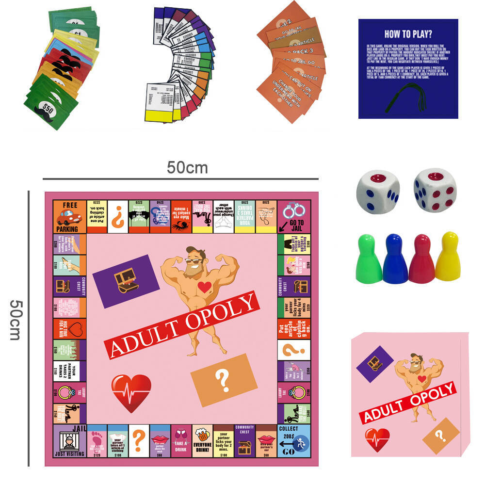Couple Game Night Spicy Monopoly Board Game