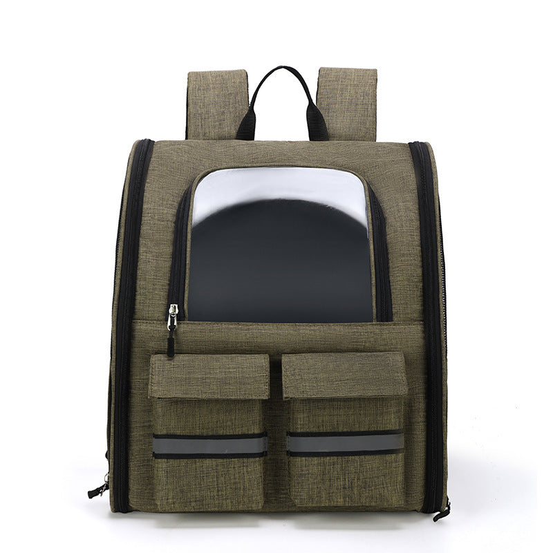 Double Shoulder Pull Rod Breathable Foldable Pet Cat Dog Bag Backpack