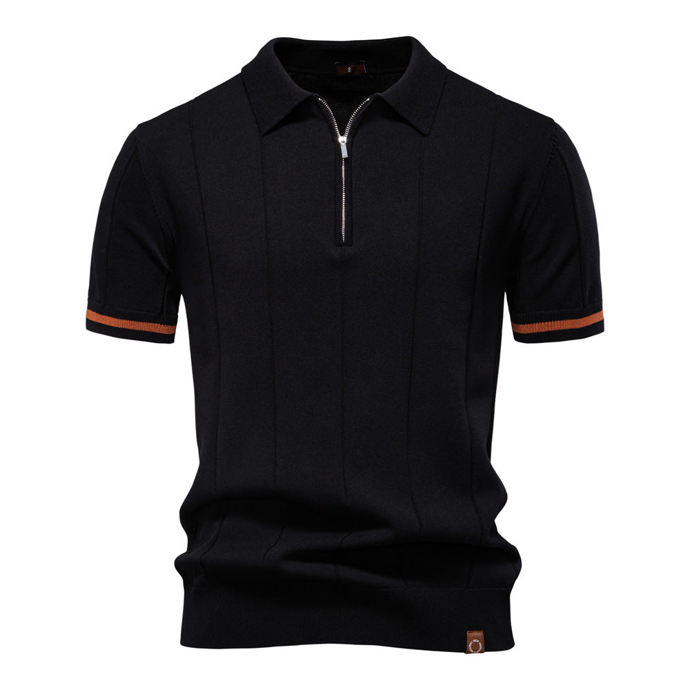 Men's Business Casual Woolen Polo Shirt