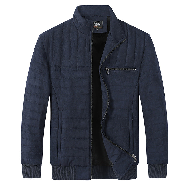 Men's Cotton-Padded Stand-Up Collar Jacket
