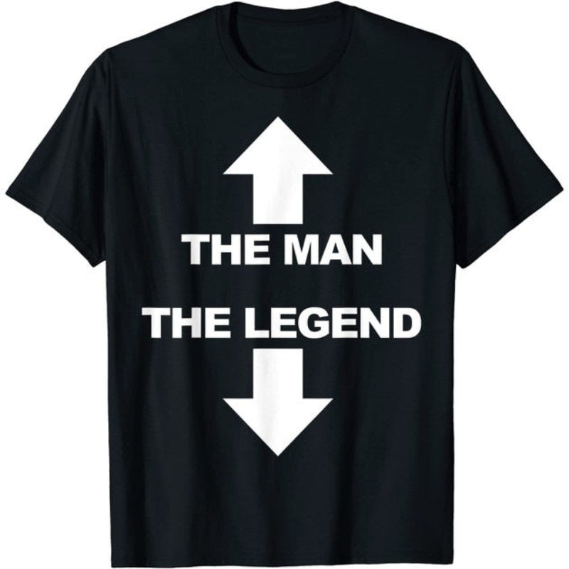 Legendary Humor Pattern Printed Top Short Sleeve Round Neck T-Shirt For Men