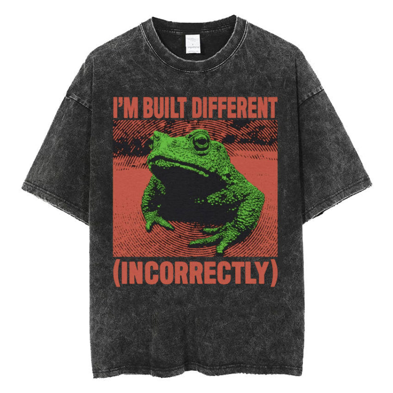 Fashion Funny Personality Frog Print Men's T-Shirt