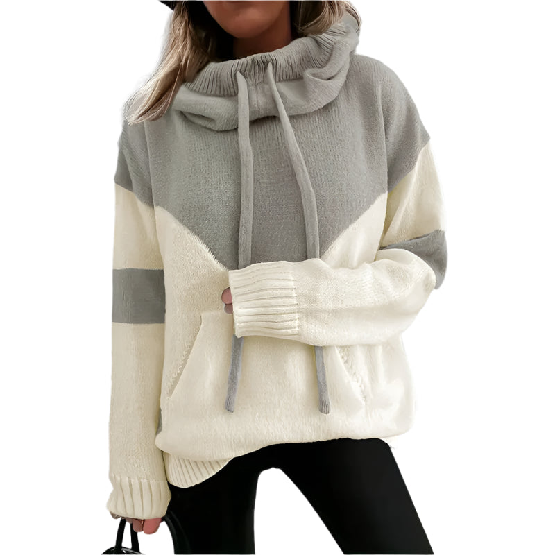 Fashionable Cosy Hoodie With Drawstrings Sweater For Women