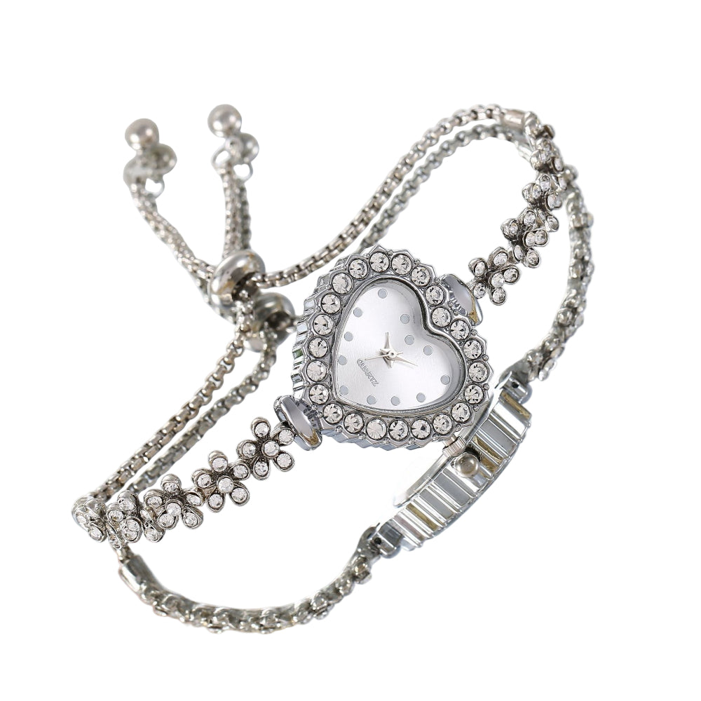 Flower Chain Diamond-Embedded Women's Elegant All-Match Watch