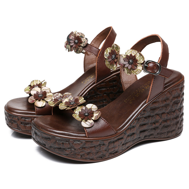Ethnic Style Summer High Heel Sandals For Women