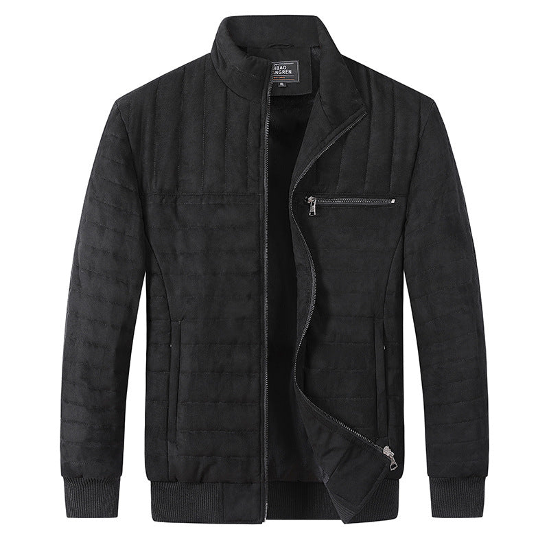 Men's Cotton-Padded Stand-Up Collar Jacket