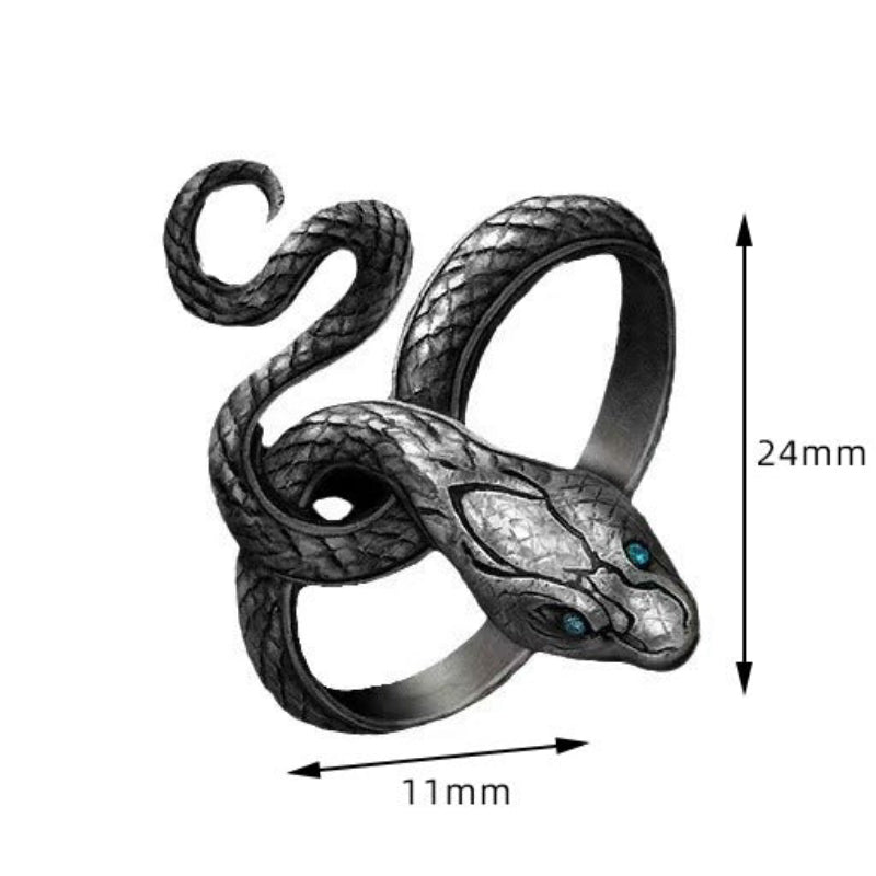 Adjustable Zinc Alloy Retro Snake Ring