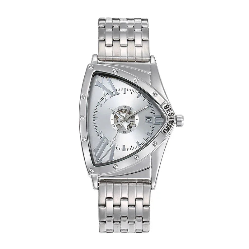 Fashionable Non-Mechanical Creative Triangular Dial Waterproof Men's Watch