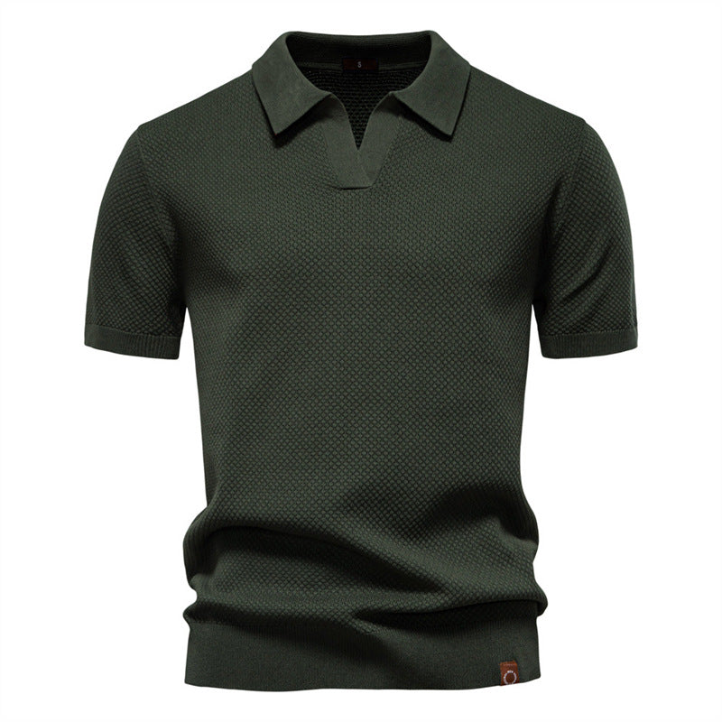 Men's Woolen Summer Short Sleevee Polo Shirt